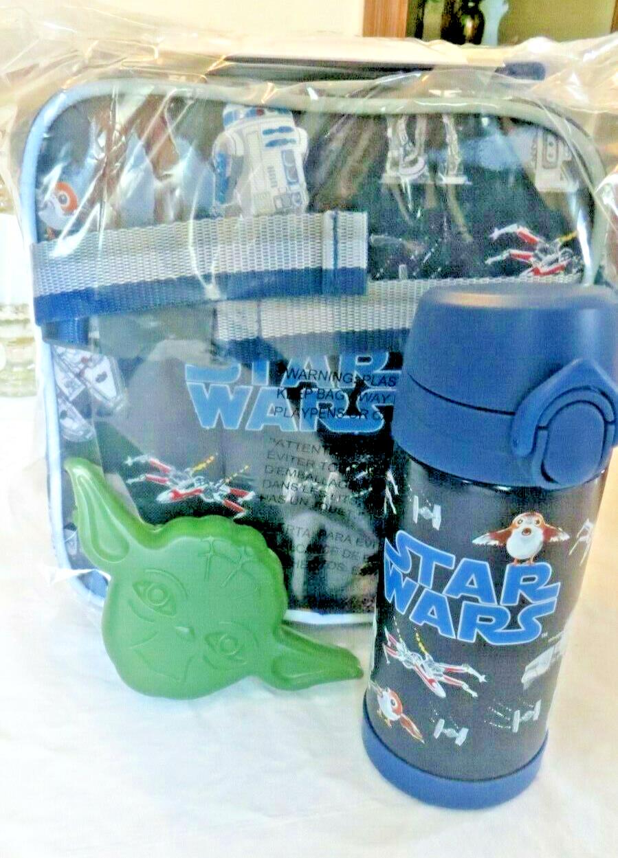 Pottery Barn LUNCH BOX BAG school Star wars Solo Disney + water space kids set -