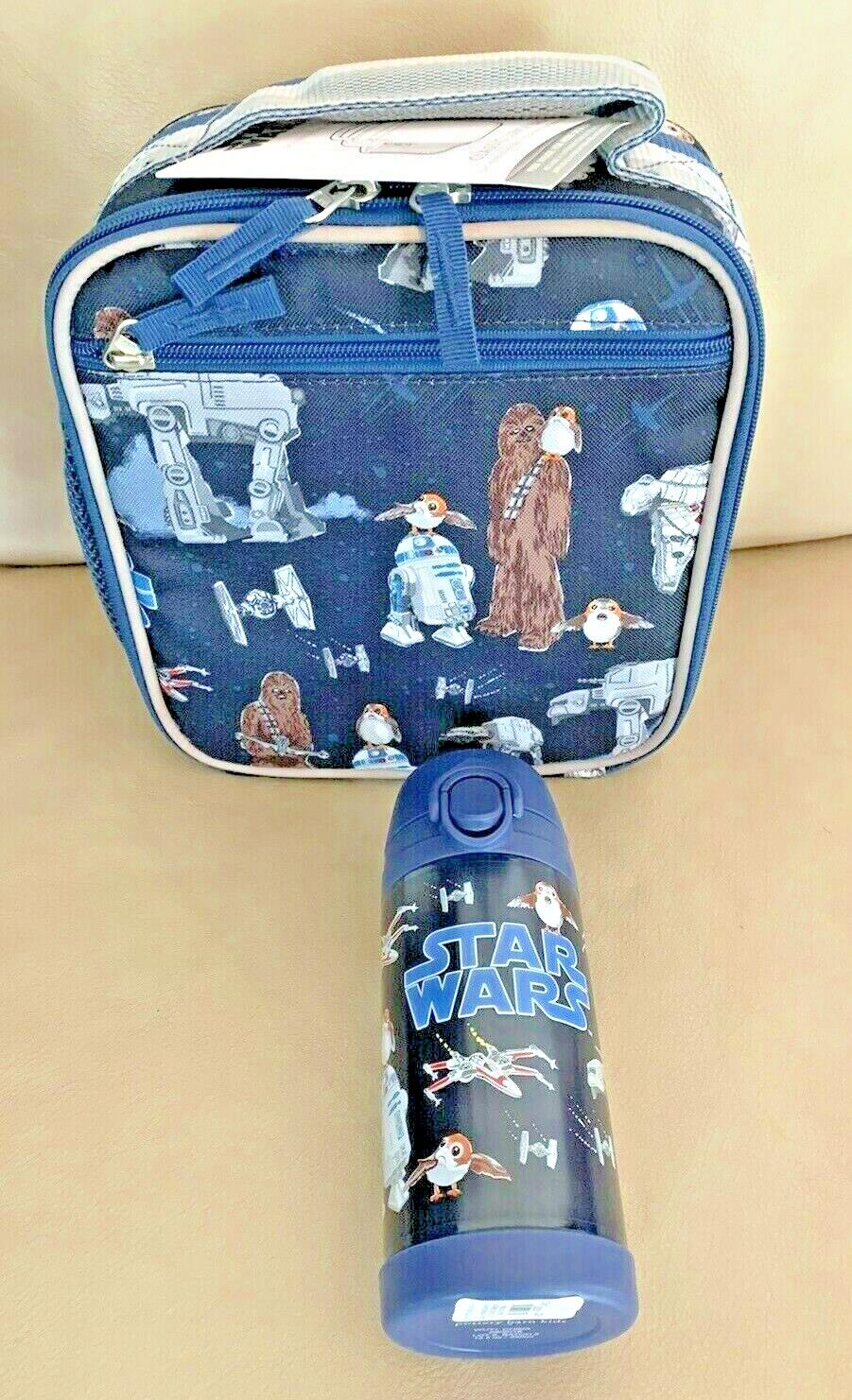 Pottery Barn LUNCH BOX BAG school Star wars Solo Disney + water space kids set -