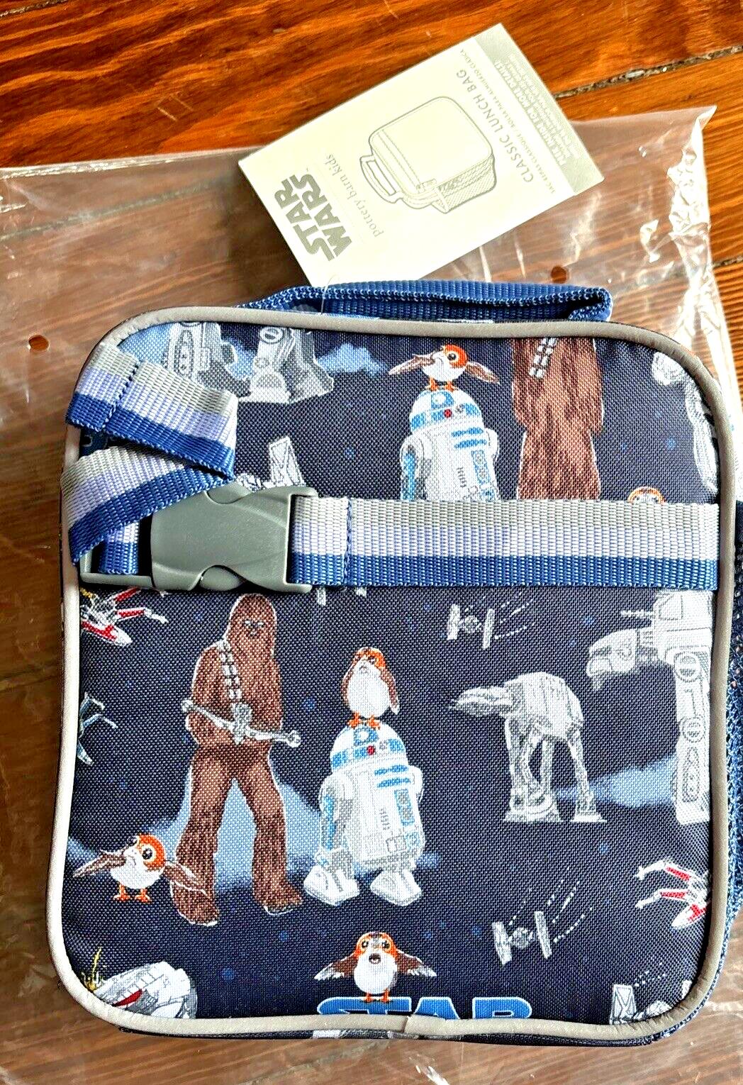 Pottery Barn LUNCH BOX BAG school Star wars Solo Disney + water space kids set -