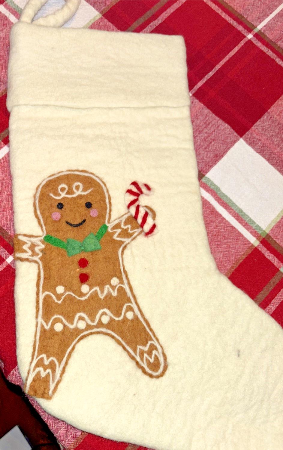 Pottery Barn Holiday West Elm Christmas stocking Gingerbread Party gift kid m