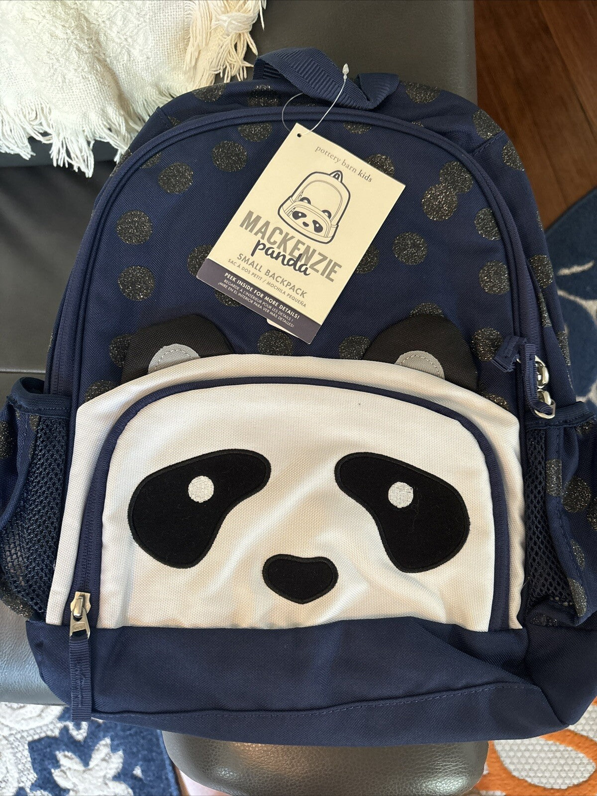 SNOOPY Pottery barn school Glitter Travel BACKPACK Disney +Water Panda Girl ?? 1
