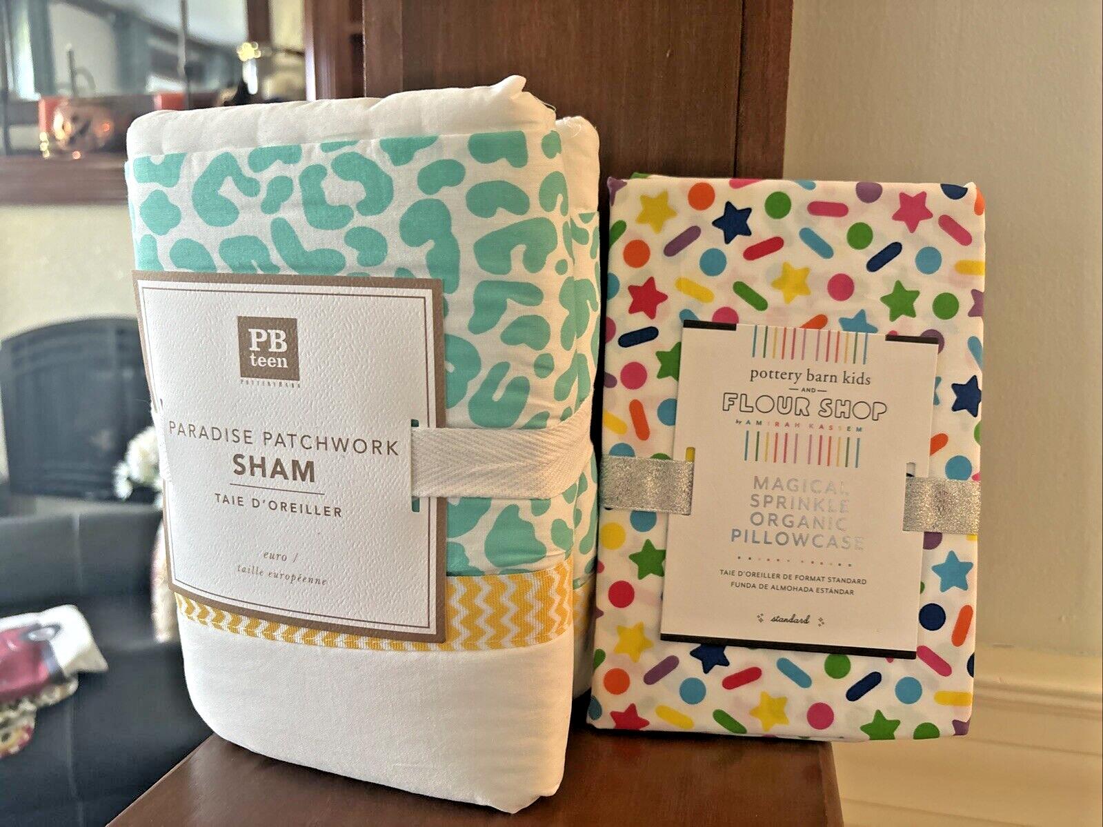 Disney Pottery Barn Princess pillowcase Star+ Beach holiday sham girl Dot SET a