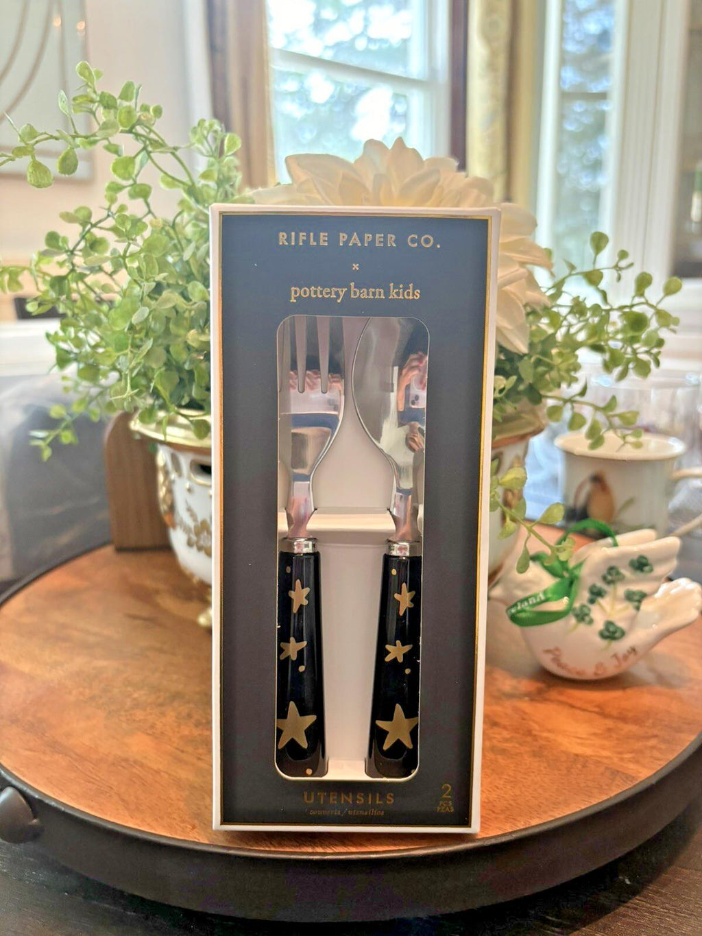 Pottery barn school Utensil Set lunch Disney Holiday Star party kid travel -