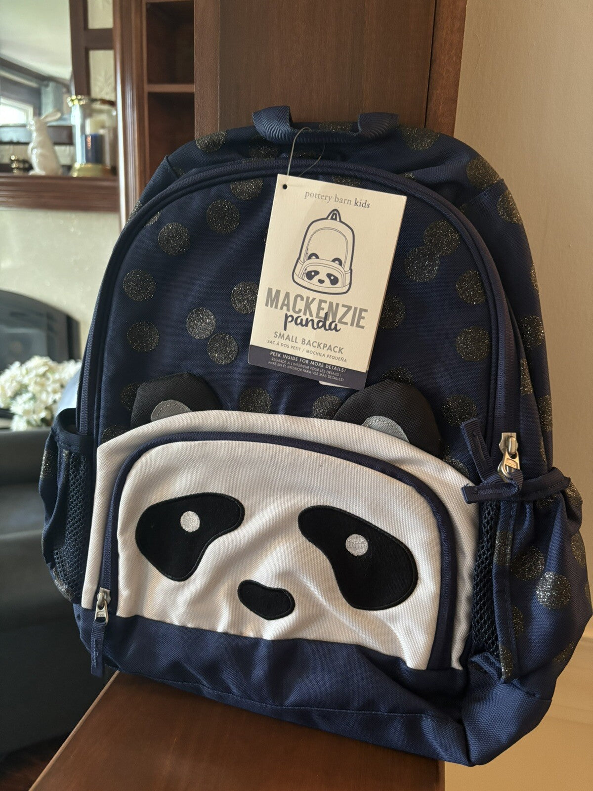 SNOOPY Pottery barn school Glitter Travel BACKPACK Disney +Water Panda Girl ?? 1
