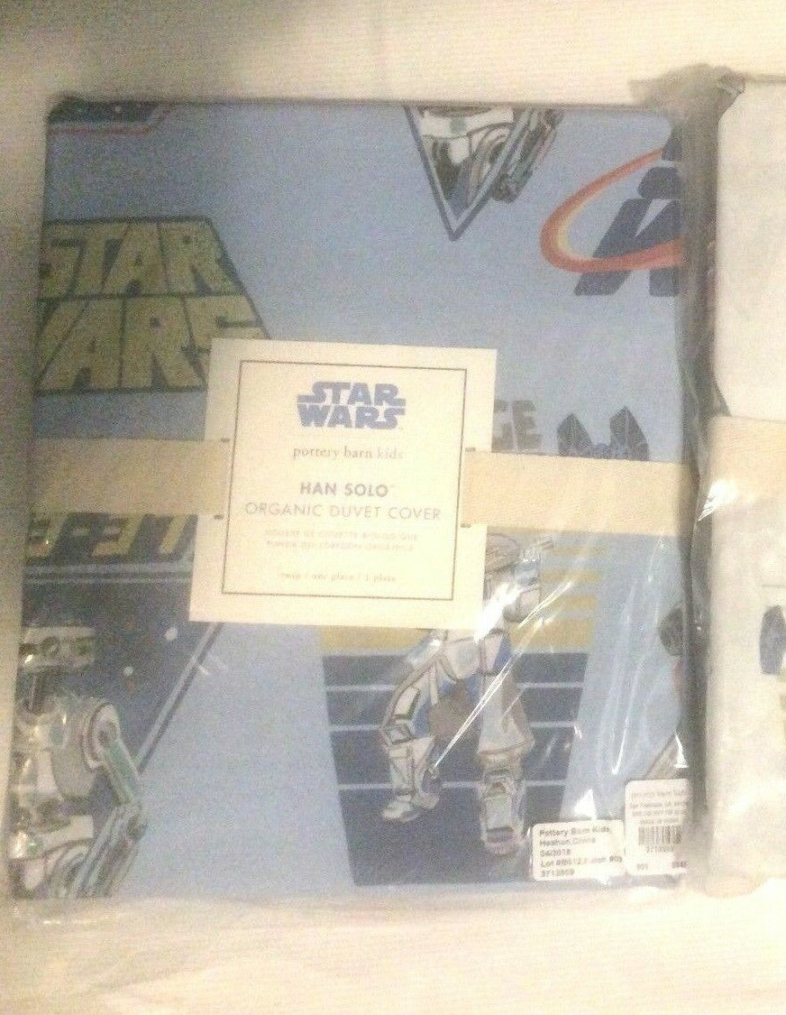 Pottery Barn Disney Star wars Space Duvet Solo Grogu school droid planet boy 1