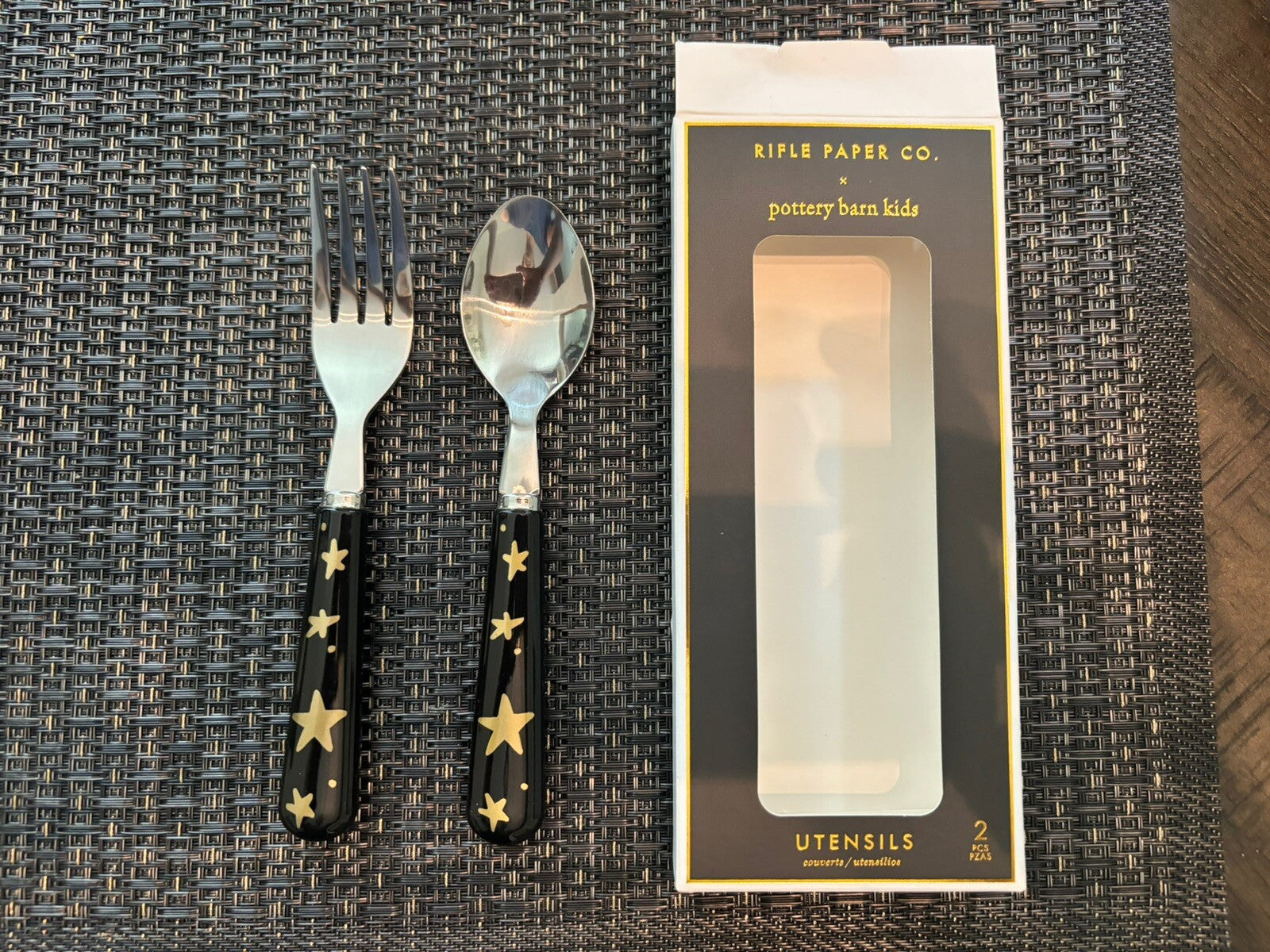 Pottery barn school Utensil Set lunch Disney Holiday Star party kid travel -