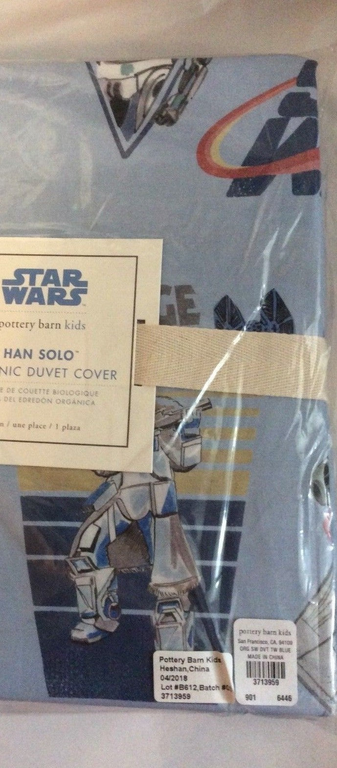 Pottery Barn Disney Star wars Space Duvet Solo Grogu school droid planet boy 1