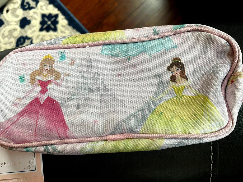 Pottery Barn DISNEY Princess pencil Cinderella Belle bag school gift birthday .