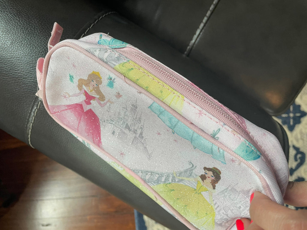 Pottery Barn DISNEY Princess pencil Cinderella Belle bag school gift birthday .