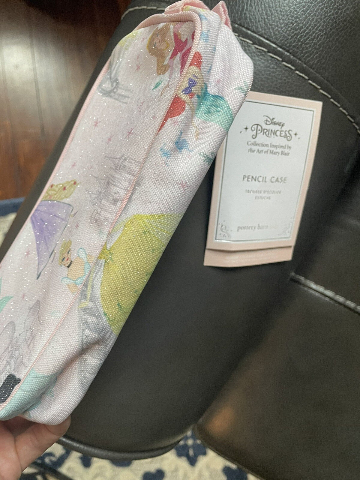 Pottery Barn DISNEY Princess pencil Cinderella Belle bag school gift birthday .