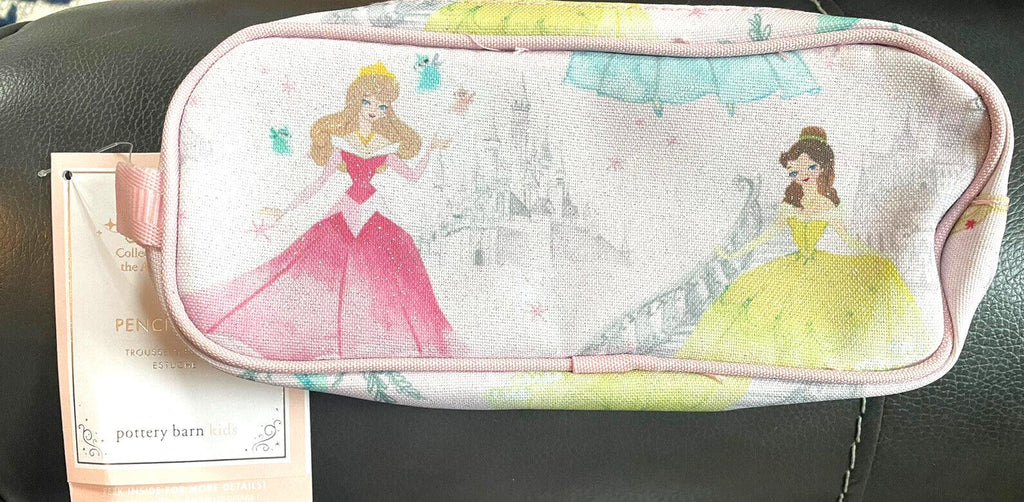Pottery Barn DISNEY Princess pencil Cinderella Belle bag school gift birthday .