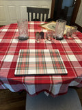 Pottery Barn Disney holiday PLAID placemat Stewart Birthday Country party kid a