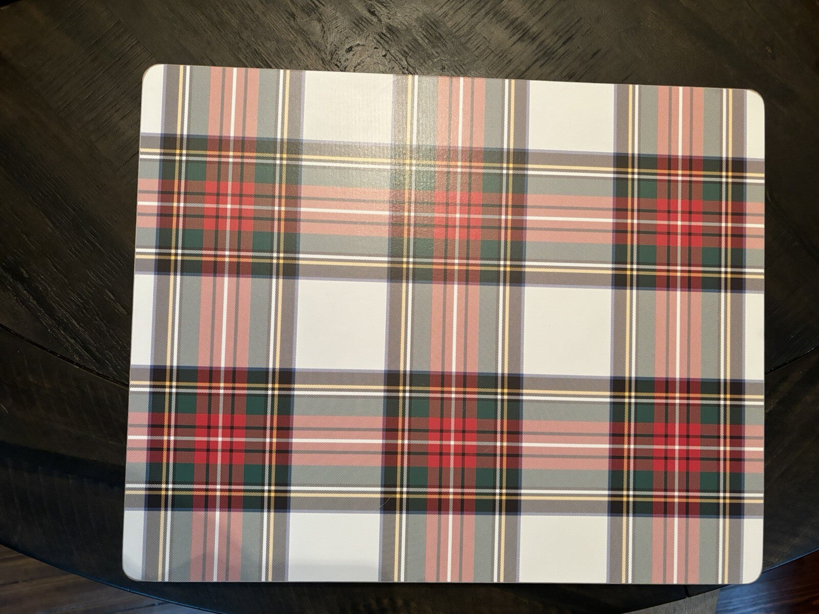 Pottery Barn Disney holiday PLAID placemat Stewart Birthday Country party kid a