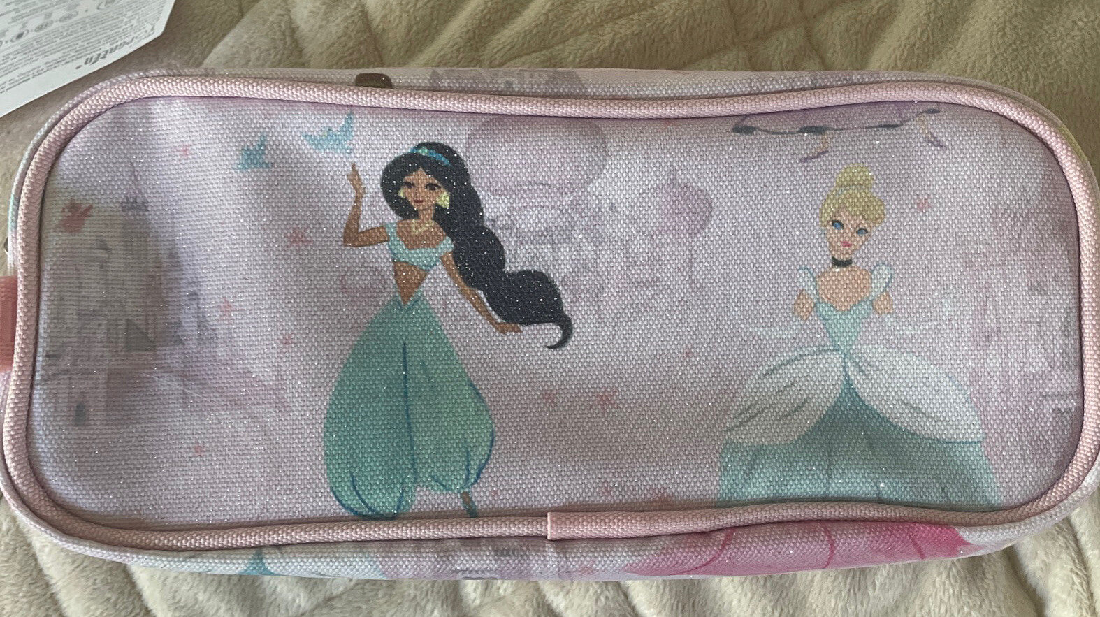 Pottery Barn DISNEY Princess pencil Cinderella Belle bag school gift birthday .