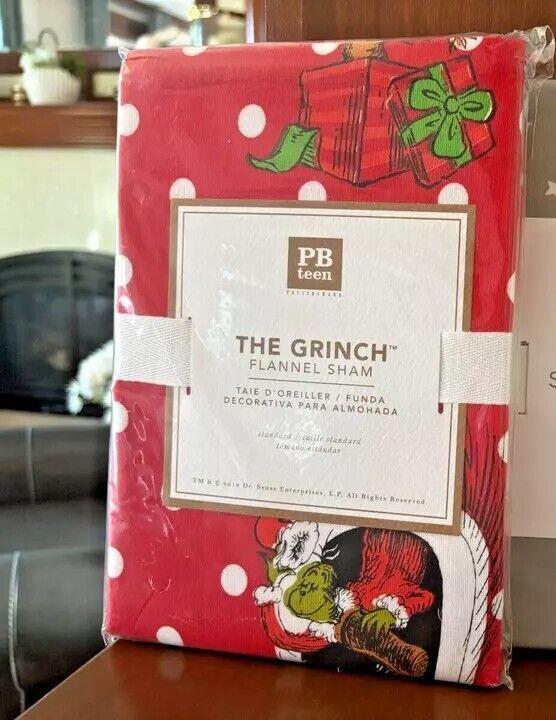 Pottery Barn Grinch Christmas pillow Sham Dr Seuss Holiday Gift party disney [