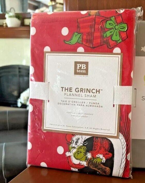 Pottery Barn Grinch Christmas pillow Sham Dr Seuss Holiday Gift party disney [