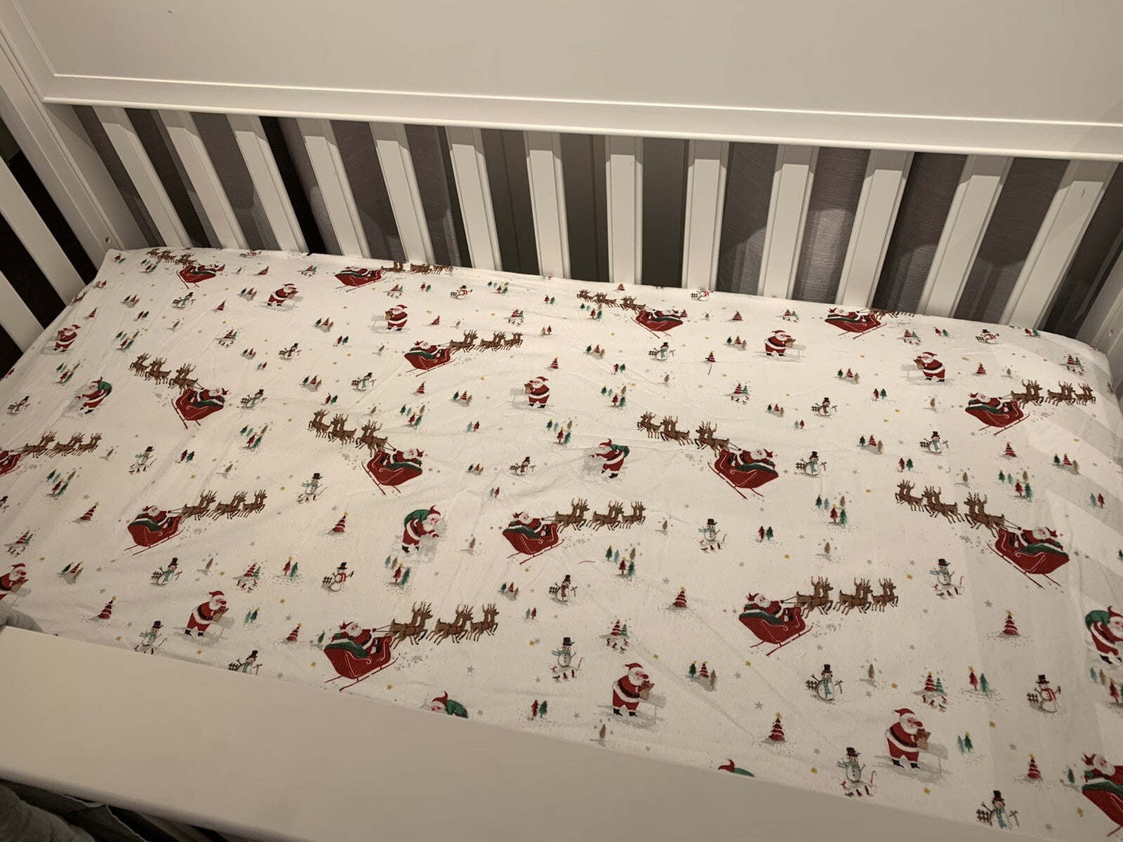 Pottery Barn holiday baby Crib Sheet Christmas Rudolph Disney party gift kids -