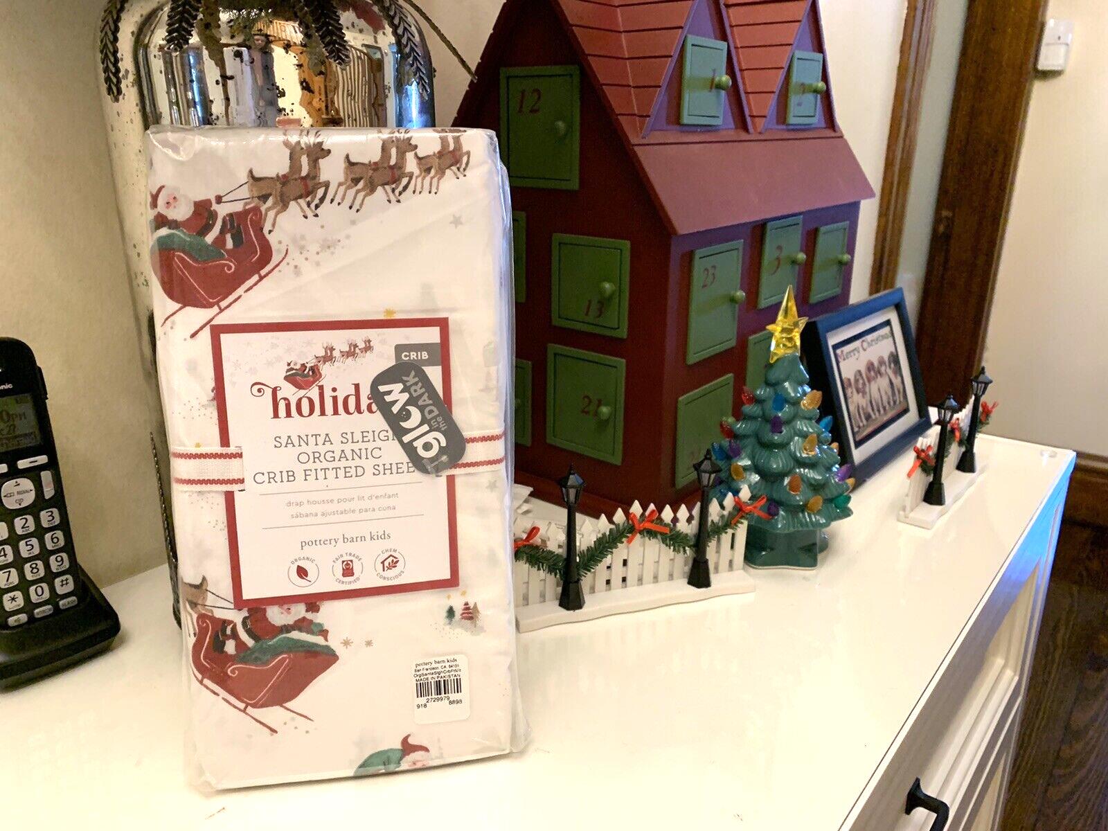 Pottery Barn holiday baby Crib Sheet Christmas Rudolph Disney party gift kids -
