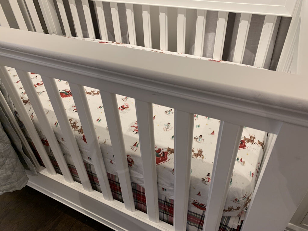 Pottery Barn holiday baby Crib Sheet Christmas Rudolph Disney party gift kids -