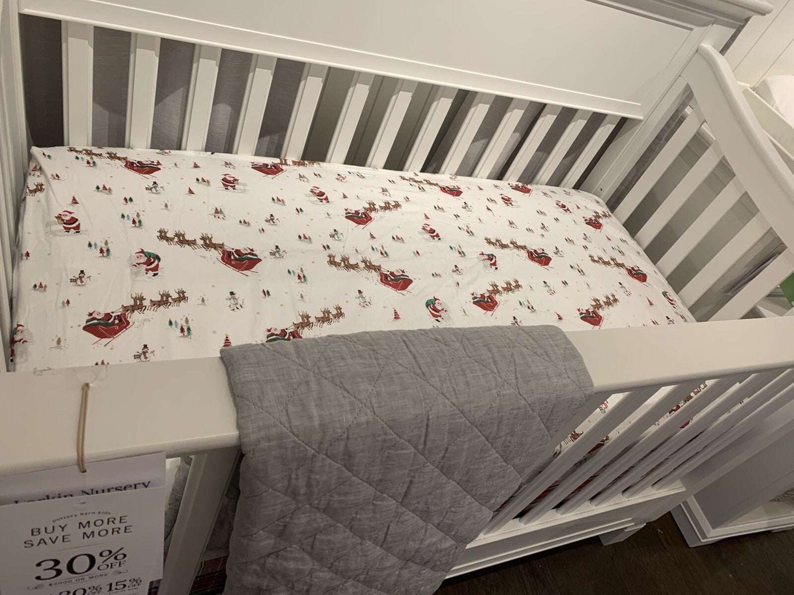Pottery Barn holiday baby Crib Sheet Christmas Rudolph Disney party gift kids -