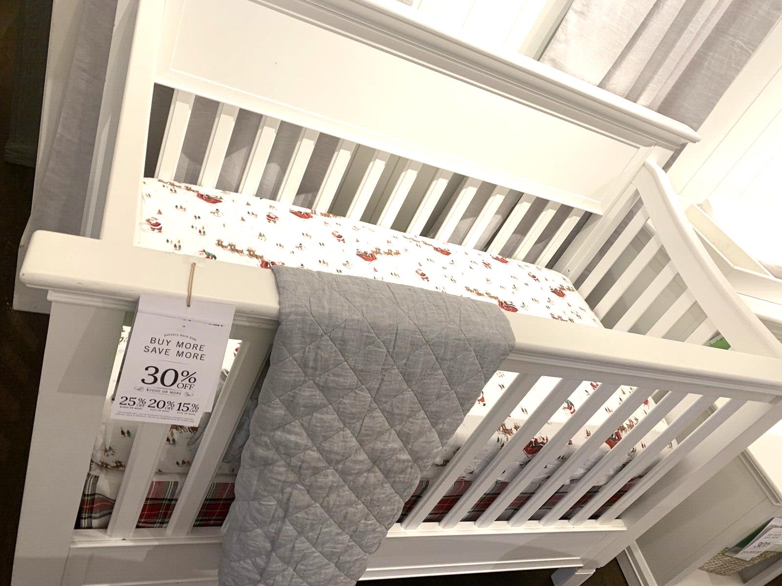 Pottery Barn holiday baby Crib Sheet Christmas Rudolph Disney party gift kids -