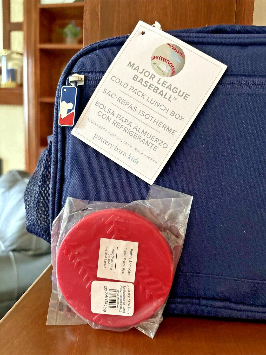 School Pottery Barn MLB BASEBALL LUNCH BOX +Sports Bag travel boy disney  ??  .
