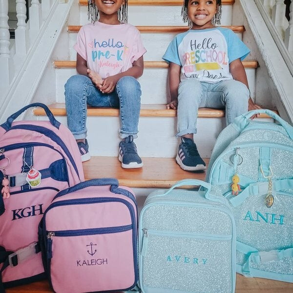 Pottery Barn School LUNCH BOX BAG Disney glitter Frozen girl+ Unicorn pink ?? -