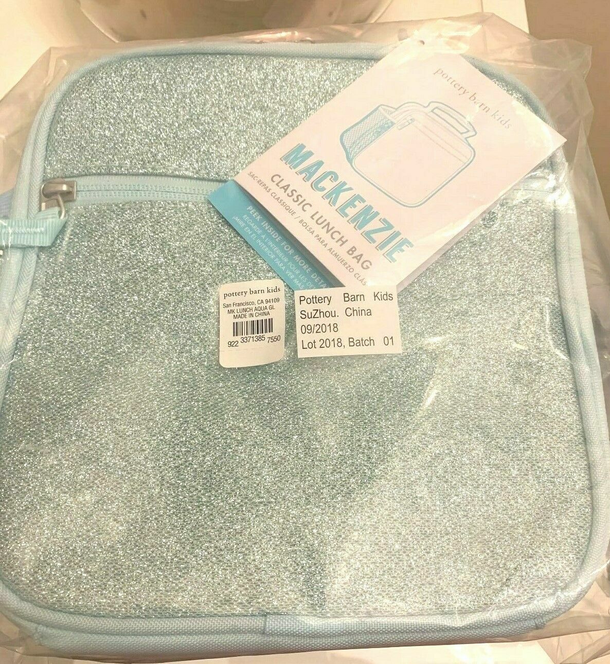 Pottery Barn School LUNCH BOX BAG Disney glitter Frozen girl+ Unicorn pink ?? -