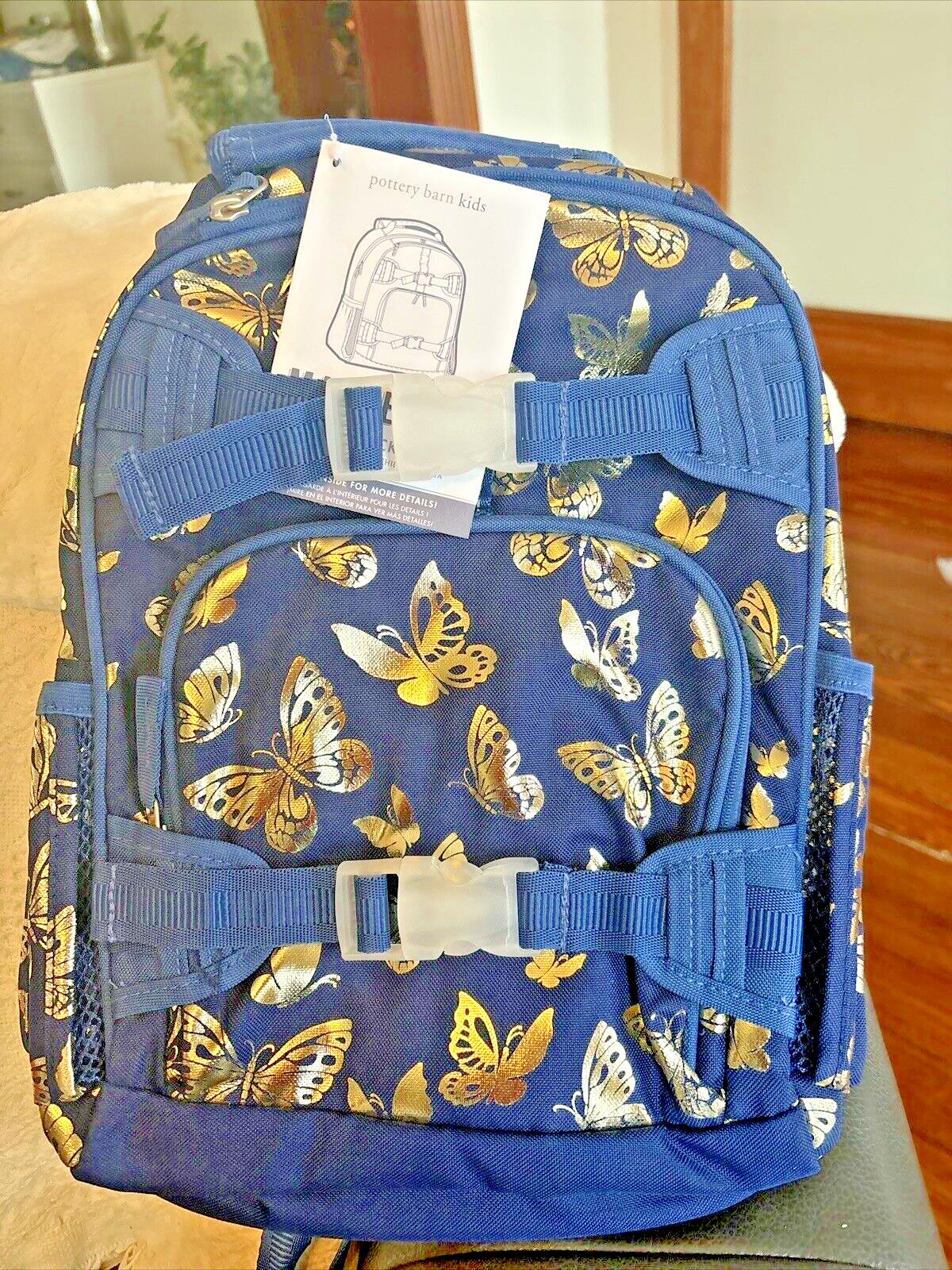Disney School Pottery barn BACKPACK glitter Butterflies+Utensil Set bag ?? .
