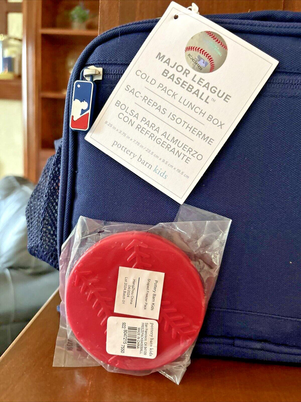 School Pottery Barn MLB BASEBALL LUNCH BOX +Sports Bag travel boy disney  ??  .