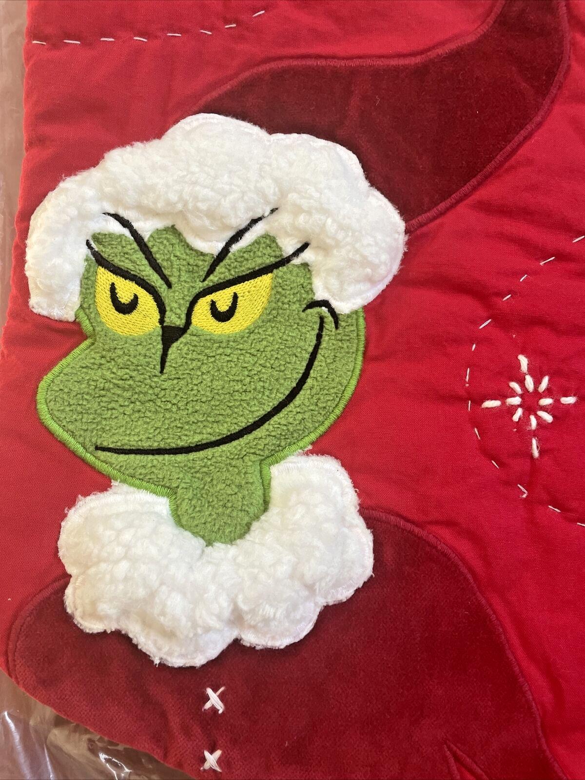 Pottery Barn GRINCH Holiday Christmas stocking Dr. Seuss gift Party kid Disney [