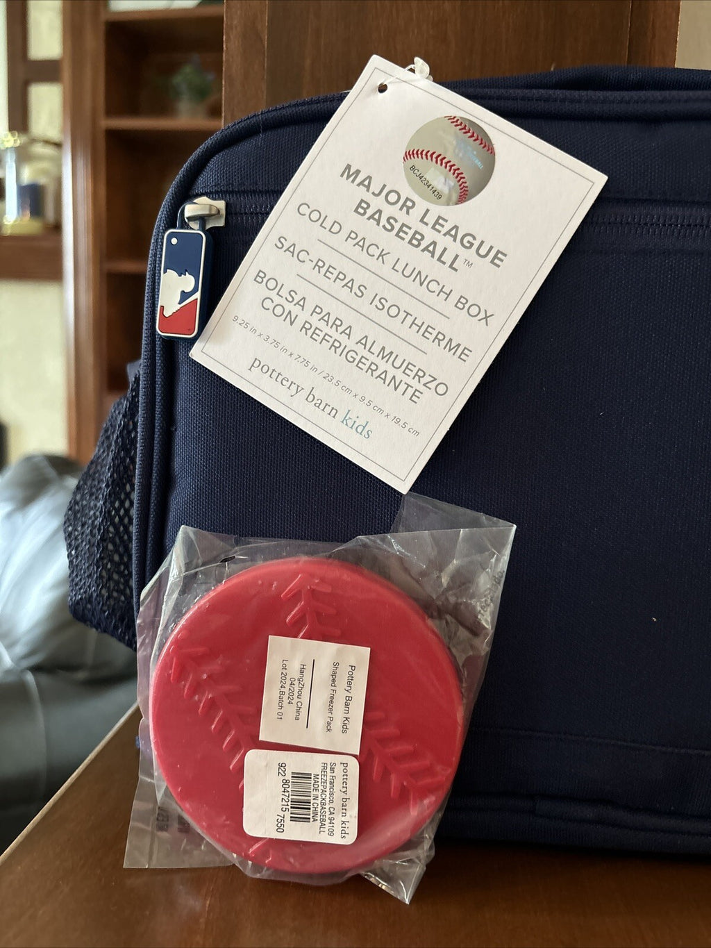 School Pottery Barn MLB BASEBALL LUNCH BOX +Sports Bag travel boy disney  ??  .