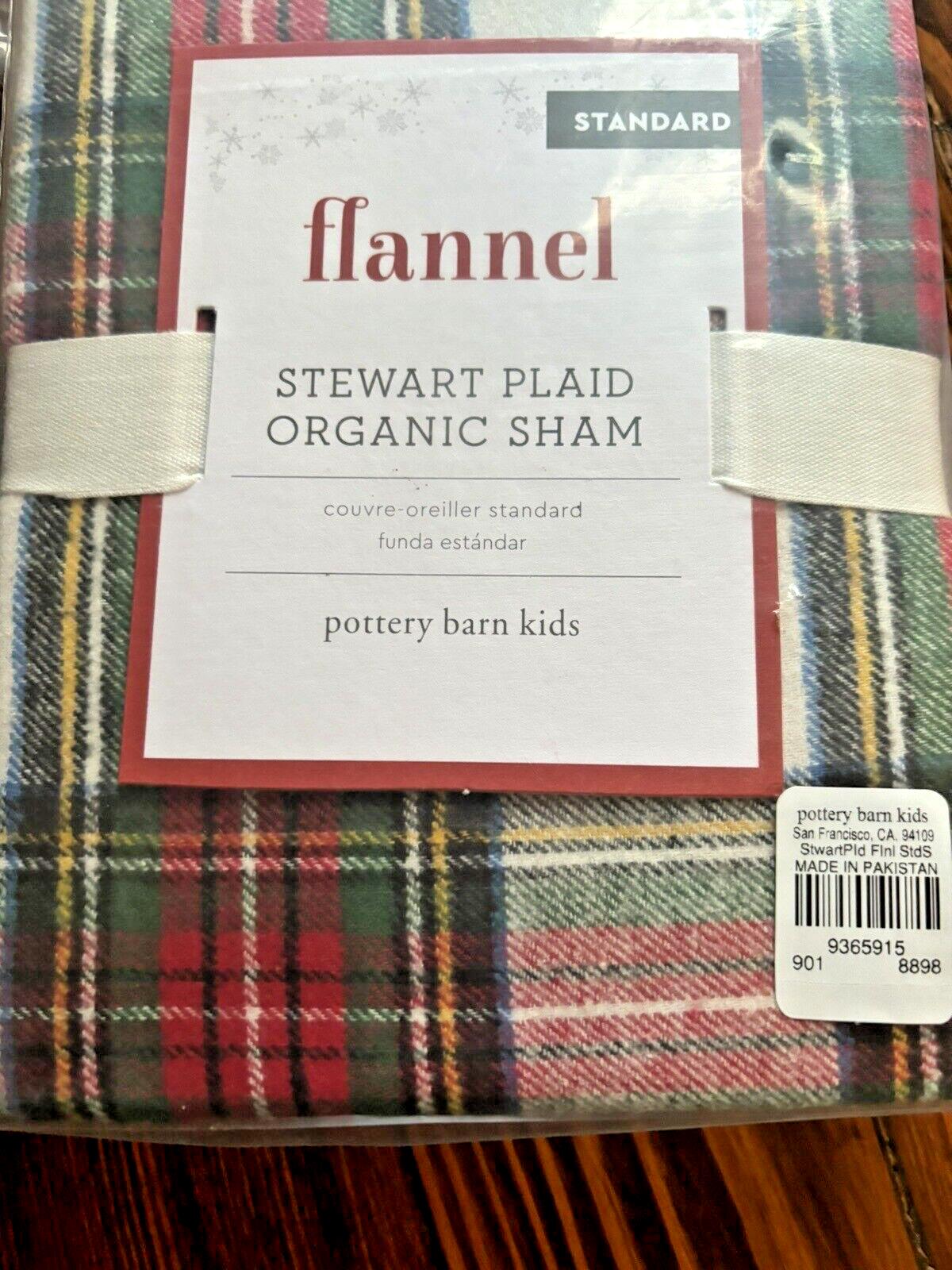 Pottery Barn holiday Disney PLAID Pillow SHAM cover Christmas party Stewart m