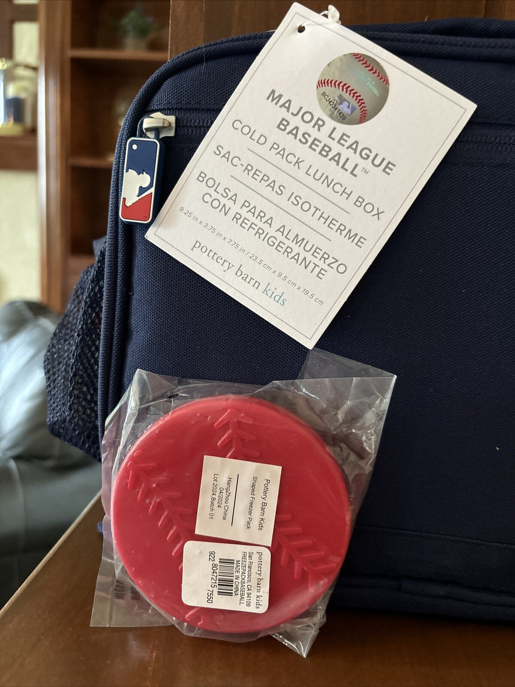 School Pottery Barn MLB BASEBALL LUNCH BOX +Sports Bag travel boy disney  ??  .