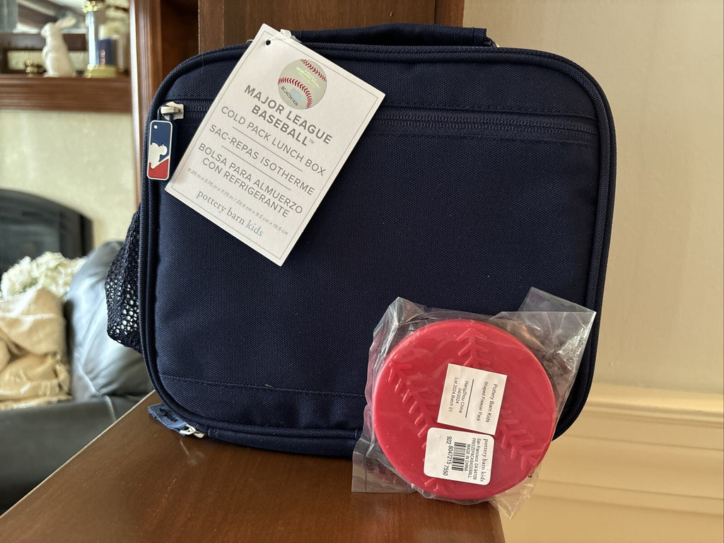 School Pottery Barn MLB BASEBALL LUNCH BOX +Sports Bag travel boy disney  ??  .