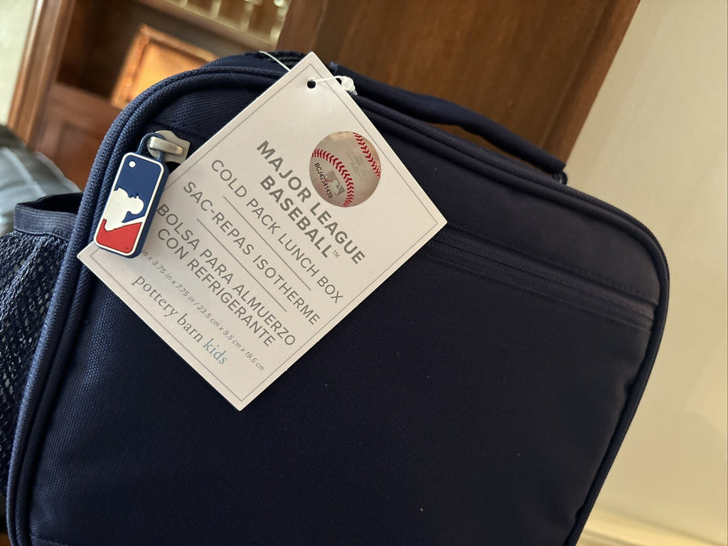 School Pottery Barn MLB BASEBALL LUNCH BOX +Sports Bag travel boy disney  ??  .