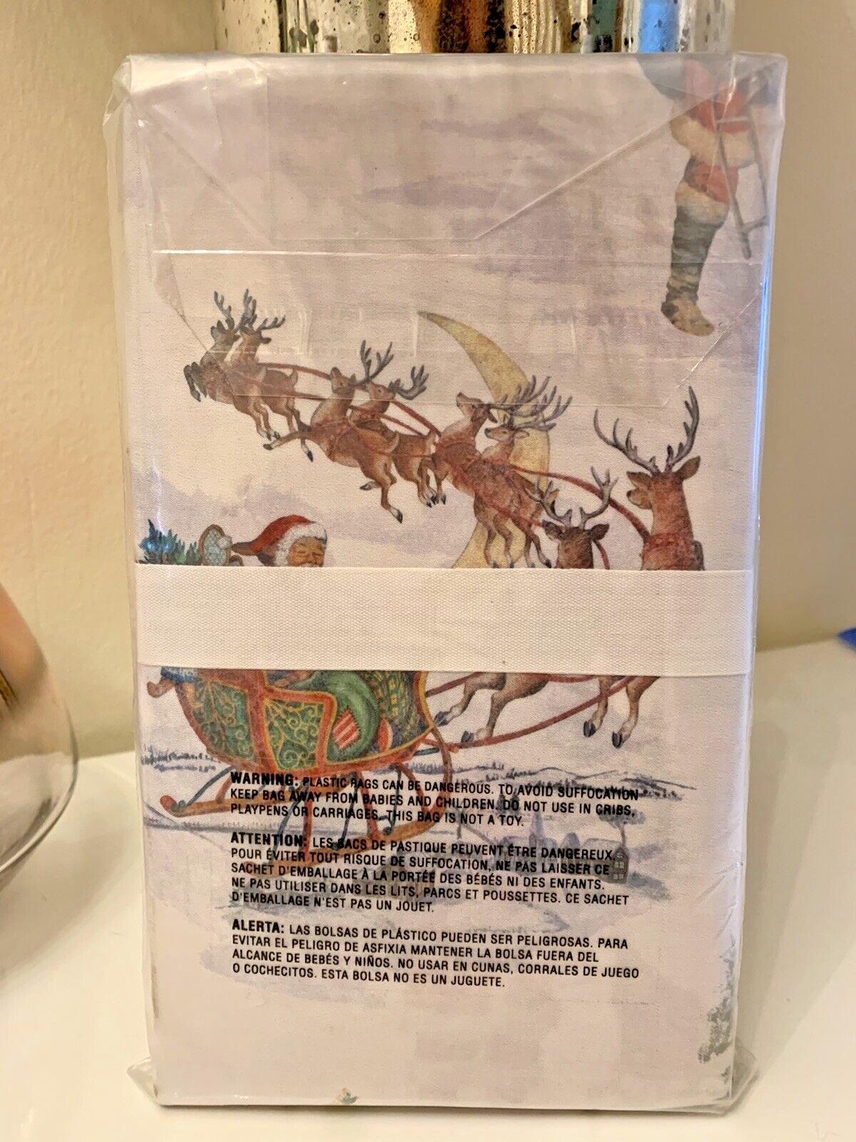 Pottery Barn Holiday Christmas Disney Santa Nostalgic pillowcase Rudolph Set 2 ]