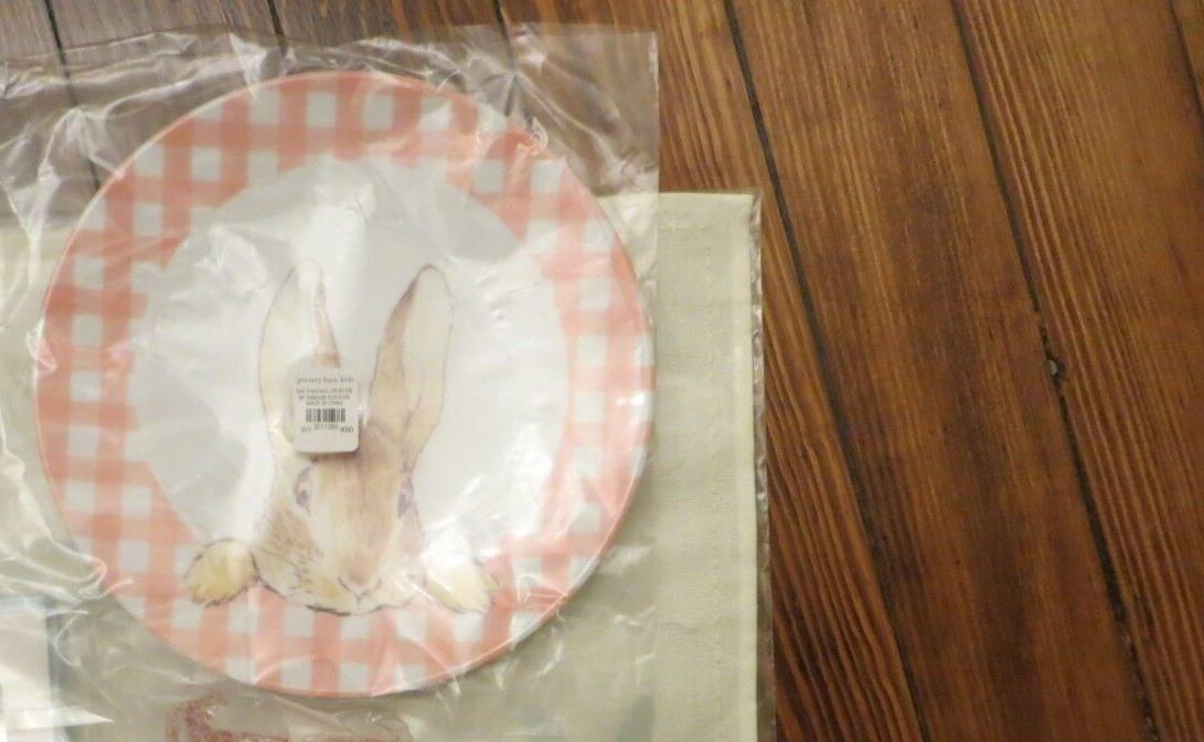 Pottery Barn Disney school Plate napkin Beatrix Bunny Peter rabbit holiday m