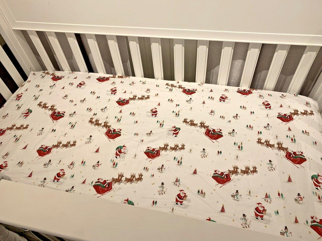 Pottery Barn Holiday Crib Toddler bed sheet Christmas Rudolph Seuss Disney kid [