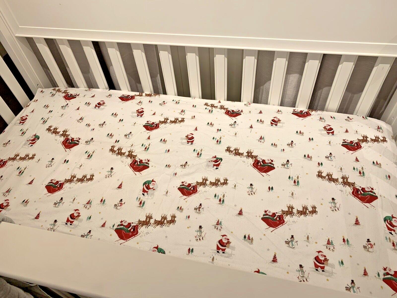 Pottery Barn Holiday Crib Toddler bed sheet Christmas Rudolph Seuss Disney kid [