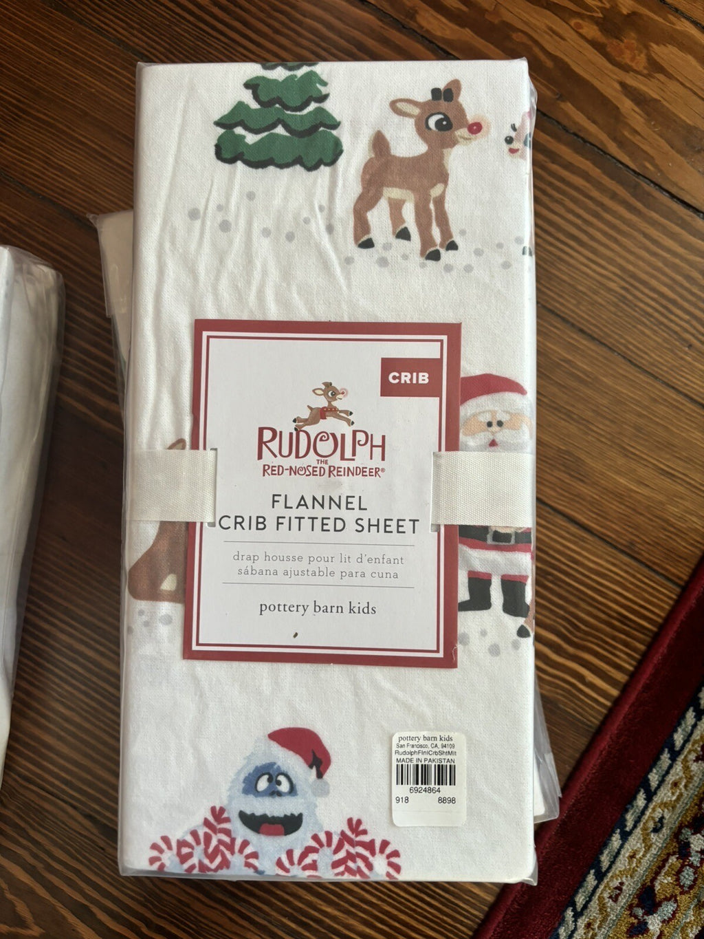 Pottery barn Holiday Crib Toddler baby Rudolph BED SHEET PILLOWCASE kid SET 2 '