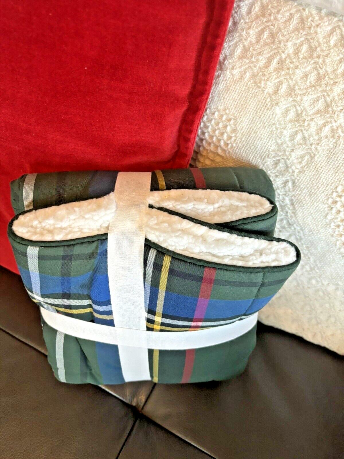 Pottery Barn Plaid Stewart Disney Pillow cover sham holiday Christmas Kid