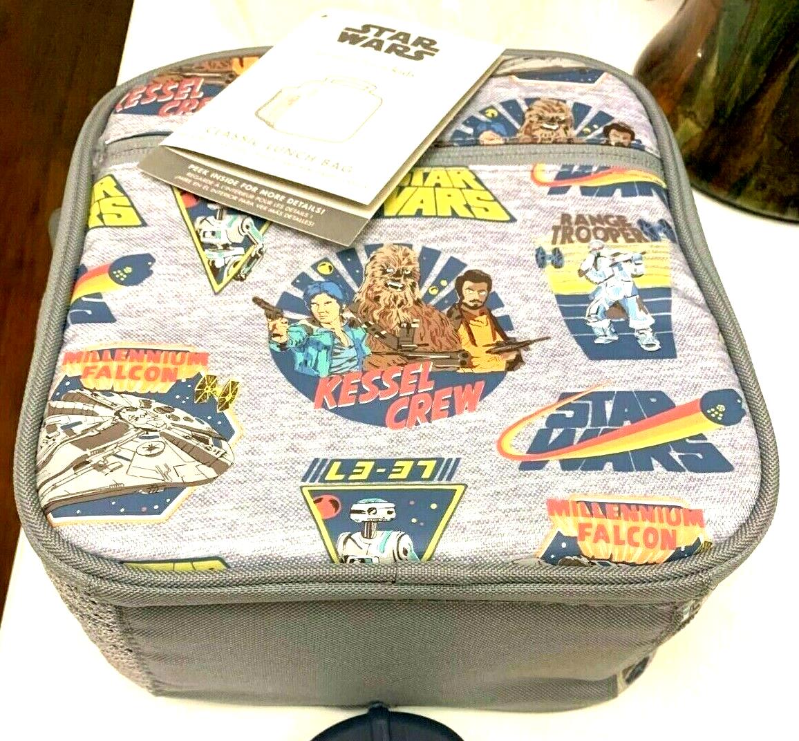 Pottery Barn School LUNCH BOX BAG Star Wars SOLO Disney travel jedi droid boy ,