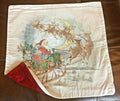 Pottery Barn Christmas NOSTALGIC SANTA SLED Pillow Cover 20 Holiday gift Party n