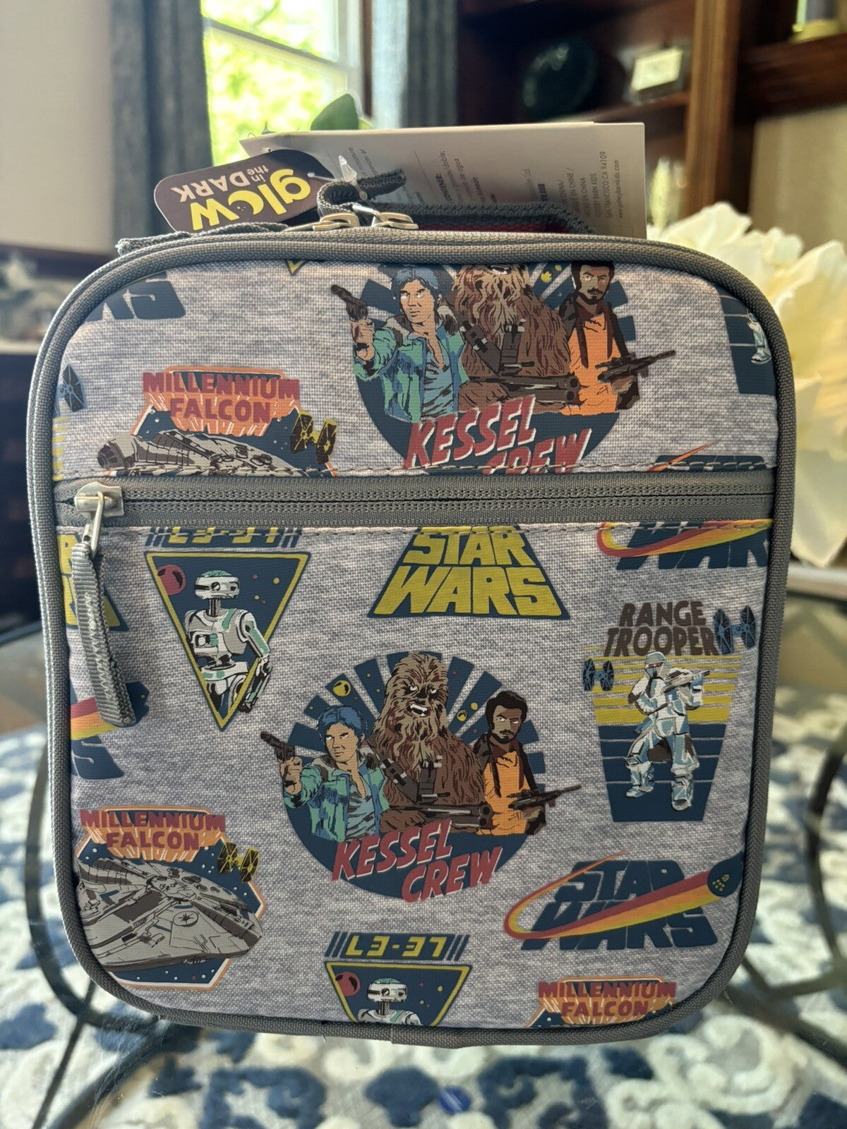 Pottery Barn School LUNCH BOX BAG Star Wars SOLO Disney travel jedi droid boy ,