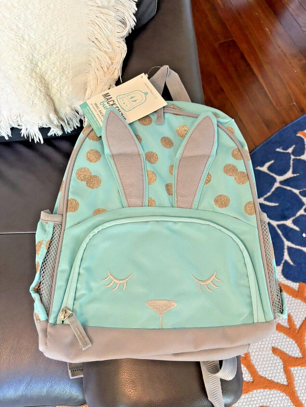 Pottery barn school kids School glitter BACKPACK rainbow travel Bag Girl kid?? .