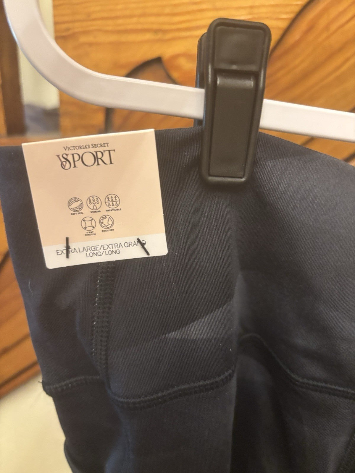 PINK Victoria’s Secret Yoga Leggings Black XL workout travel holiday new 1