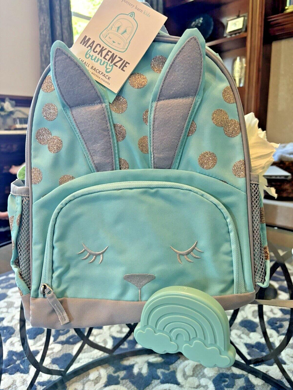 Pottery barn school kids School glitter BACKPACK rainbow travel Bag Girl kid?? .