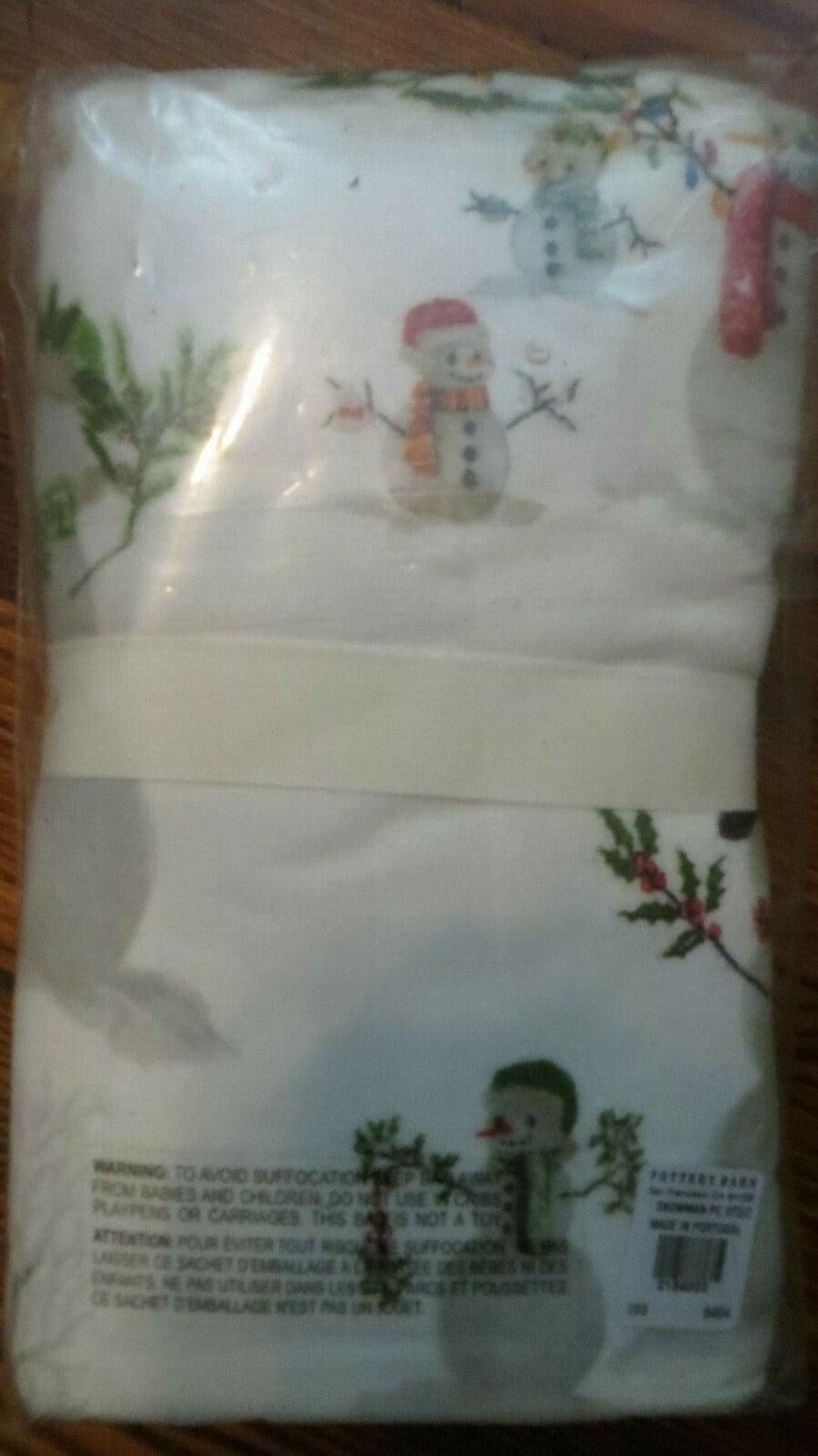 Pottery Barn Christmas Snowman village holiday country santa pillowcase SET 2