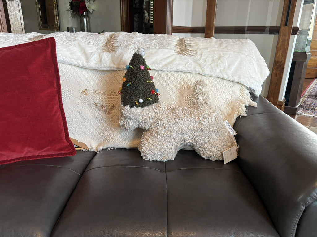 Pottery Barn Disney Holiday pillow gift party Dog Birthday teen plaid lab dorm -